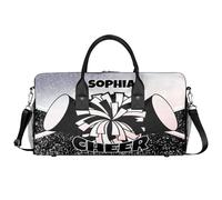 Mintoprints Sac de sport personnalisé pour pom-pom girl, sac de sport, sac de voyage, sac de week-end, Rose., 17.4"x8.3"x9.5", Pom-pom girl