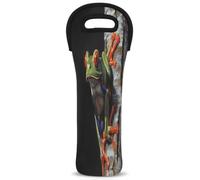 Mintoprints Sac fourre-tout en néoprène avec motif grenouille aux yeux rouges pour voyage, pique-nique, fête