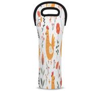 Mintoprints Sac fourre-tout en néoprène pour bouteille de vin Motif coq de ferme pour voyage, pique-nique, fête