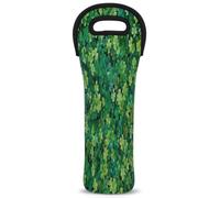 Mintoprints Sac fourre-tout en néoprène pour bouteille de vin, motif trèfles porte-bonheur pour voyage, pique-nique, fête