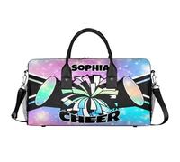 Mintoprints Sacs de sport personnalisés pour pom-pom girls Sac de sport Sac de sport Sac de voyage Sac de voyage Sac de voyage Sac de week-end, vert, 17.4"x8.3"x9.5", Pom-pom girl