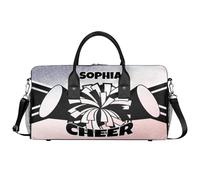 Mintoprints Sacs de sport personnalisés pour pom-pom girls Sac de sport Sac de sport Sac de voyage Sac de voyage Sac de voyage Sac de week-end, Rose., 17.4"x8.3"x9.5", Pom-pom girl