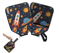 Mintoprints Space Planet Housse de protection pour raquette de pickleball avec poche et sangle de poignée Compatible avec la plupart des raquettes
