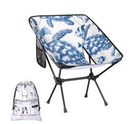 Mintoprints Turtle Chaise de camping légère et compacte pour l'extérieur, les voyages, la plage, la randonnée Bleu océan
