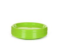 Mintra Home Lot de 12 Assiettes en Plastique Réutilisables Rondes, 19.6 cm, Sans BPA, Passant au Micro-ondes et au Lave-vaisselle pour Fête, Cuisine, Dîner et Déjeuner (Vert)