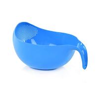 Mintra Home Passoire à Riz - Plastique Incassable - Réutilisable, sans BPA - Égoutter le Riz, Pâtes, Légumes, Fruits - Convient au Micro-Ondes/Lave-Vaisselle (Bleu)