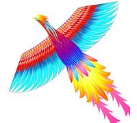 Mint's Colorful Life Cerf-Volant Arc-en-Ciel phénix pour Enfants et Adultes, Facile à Voler