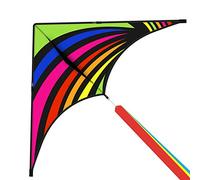 Mint's Colorful Life Cerf-Volant Delta pour Enfants et Adultes, cerf-Volant extrêmement Facile à Faire Voler avec 3 Rubans et Une Corde de 300 Pieds, Meilleur cerf-Volant pour Les débutants.