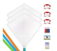 Mint's Colorful Life Concevez Vos Propres Kits de cerf-Volant pour Enfants - Kit de cerf-Volant Blanc Vierge pour décorer, Peindre et colorier Leur Propre création