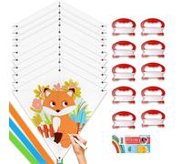 Mint's Colorful Life Lot de 10 Cerfs-Volants à Faire soi-même pour Enfants - Kit de Fabrication de Dragons en Vrac - Décoration de fête - Blanc - Lot de 10