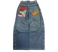 Minus Twos Cargo Baggy Jeans Hommes, Baggy Jeans Y2k Style Hip-Hop Combat Streewear Vintage Lâche Pantalon Homme Jeans Coupe Droite Les Courses De Rue Les Vacances De Loisirs