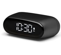 Lexon Réveil Minut LCD tactile rechargeable compact aluminium snooze rétroéclairage Noir