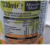 MINUTE MAID Canette de jus d'orange de 33 cl