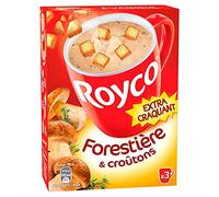 MINUTE SOUP DÉLICE À LA FORESTIÈRE + CROUTONS AU THYM EXTRA CRAQUANTS 60G, ROYCO, LOT DE 4