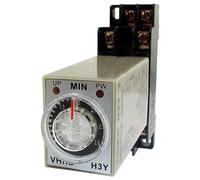 Minuterie 0-3 minutes H3Y-2, relais temporisé à la mise sous tension, 8 broches avec prise AC220V/AC110V/DC24V/DC12V(AC220V)