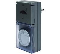 Brennenstuhl 1506460 Minuterie journalière mécanique "Mz 44 de" Ip44, Gris/Blanc Blanc G