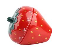 Minuterie Cuisine 60 Min en Forme de Fraise pour Cuisine Bureau | Sonnerie Forte, Rotation Simple, Reminder Mécanique pour Tâches Ménagères