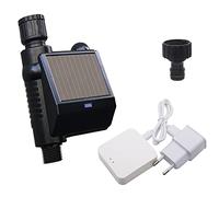 Minuterie d'arrosage à énergie solaire Arroseur intelligent Système goutte à goutte d'irrigation Vanne à boisseau sphérique Contrôleur d'eau Support de jardin Contrôle sans fil intelligent(1PCS-SET)