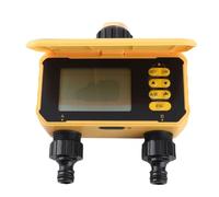 Minuterie d'arrosage Solaire, minuterie d'eau Intelligente à 2 Sorties, système d'irrigation Automatique de Jardin avec Retard de Pluie pour Cour, Balcon, Maison, Mur Vert,