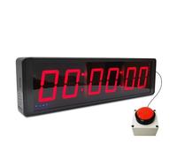 Minuterie de compétition à 6 Chiffres avec Bouton chronomètre, minuterie d'intervalle d'entraînement Physique, Horloge Murale numérique LED, idéale for la Salle de Sport, Les Jeux (Size : 2.3Inch)
