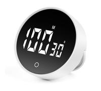 Minuterie de Cuisine, 199M 59S Minuteur Visuel Magnétique Cuisson, Positif Compte à Rebours Time Timer, 3 Niveaux de Volume Grand éCran LED pour Les Salles de e Fitness à Domicile (Blanc)