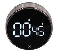 Minuterie de Cuisine à Aspiration magnétique silencieuse rotative, minuterie numérique à Compte à rebours LED pour l’étude et la Cuisine des Enfants, avec Deux aimants pour Tableau