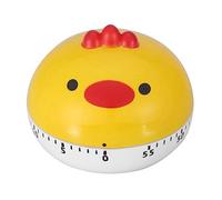 Minuterie de Cuisine, Chat, Canard, Lapin, Compteurs Manuels en Forme d'animal pour Outil de Chronométrage de Cuisine, Rappel de Minutes jusqu'à 60, Aucune Pile Nécessaire, (Jaune)