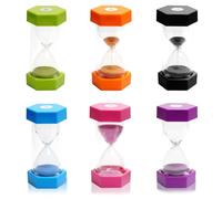 Minuterie de Cuisine, Coloré Sablier Sable Horloge Minuteur, Sabliers Minuterie Horloge de Sable Hourglass, Sablier pour Enfants, 1、3、5、10、20、30 Minutes…
