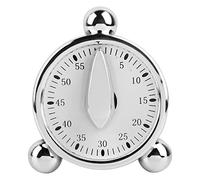 Minuterie de Cuisine de 60 Minutes, Minuterie Mécanique pour la Cuisson, la Cuisson, les Rappels Visuels du Compte à Rebours, le Réveil, la Minuterie en Acier Inoxydable pour les Projets