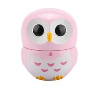 Minuterie de cuisine en forme de hibou Cuisson manuelle Minuterie mécanique Réveil portable Outil de cuisine pour la cuisson Cuisson Lecture Apprentissage(Rose)
