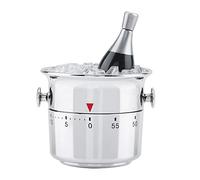 Minuterie de cuisine en forme de seau de refroidisseur à vin, minuterie de cuisine en forme de seau de 60 minutes, minuterie de remontage mécanique en acier inoxydable, gadgets de cuisine