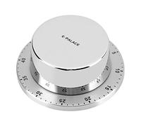 Minuterie de Cuisine, Horloge de Minuterie de Cuisson Chef avec Alarme Forte, Aucune Pile Requise, Mécanique - Support Magnétique, Corps en Acier Inoxydable Exquis - Rappel de