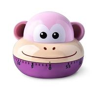 Minuterie de Cuisine mécanique, Compte à rebours Manuel de 60 Minutes à remontage Animal (Petit Singe)