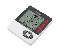 Minuterie de Cuisine Numérique à Grand écran, Compte à Rebours, Horloge avec Mesure de la Température, Double Fonction de Minuterie, Dos Magnétique, Support Pliable, Matériau