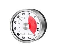 Minuterie de cuisson - 1,38x2,32 po Compte à rebours | Alarme de bureau mécanique magnétique en acier inoxydable, avec interrupteur marche/arrêt, pour la pâtisserie, la brosse à dents, le bureau, la s