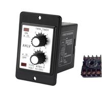 Minuterie de Cycle de répétition de relais temporisé réglable, DC12V DC24V AC110V AC220V AC380V 3S 6S 12S 30S 60S 3 metres 6M 12M 30M 60M avec base, ATDV-Y(6S,12V)
