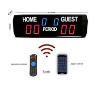 Minuterie de Gymnastique, Affichage de Tableau de Bord LED sans Fil, Table, Compteur de Futsal, Basket-Ball, électrique, 7 Segments(Suit F)