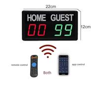 Minuterie de Gymnastique, Affichage de Tableau de Bord LED sans Fil, Table, Compteur de Futsal, Basket-Ball, électrique, 7 Segments(Suit A)