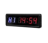 Minuterie de gymnastique, Minuterie LED à 6 chiffres de 1.5 pouces, for boxe, GYM, Tabata EMOM, intervalle Programmable, compte à rebours/arrêt, horloge en temps réel