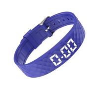 Minuterie de poignet - Bracelet de réveil vibrant en silicone noir | Alarme de réveil portable vibrante, montre de mouvement tactile discrète, affichage LED à sept segments, aide au sommeil sensoriell