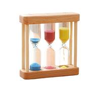 Minuterie de Sable en Bois 3 en 1 chlass chlass Mini Horloge de sablier pour Le brossage de Dents Style de cuisson1