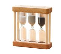 Minuterie de Sable en Bois 3 en 1 chlass chlass Mini Horloge de sablier pour Le brossage de Dents Style de Cuisson 2