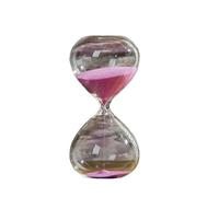 Minuterie de sable en verre 5/10/15/30/60 Minutes, outil gestion du temps, sablier, ornements bureau, décoration maison(Pink,30min)