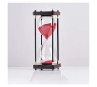 Minuterie de sablier couleur 30/45/60Minutes, horloge en verre, sable, artisanat, décoration for la maison, l'étude, le bureau, cadeau créatif(Red,45 minutes)