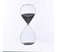 Minuterie De Sablier, Minuterie D’Oeuf, Horloge De Cuisine De Sable, Minuterie De Sablier De Couleur, Sablier en Verre, Horloge De Sable pour Jeu De Classe Décoration De Bure, Black, 15 Min