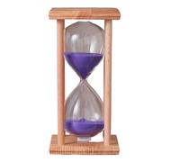 Minuterie de sablier, sablier en verre, minuteries de sable de couleur, minuterie de sable décorative avec cadre en bois, horloge de sable de minuterie de sablier vintage, for salle de classe, cuisine