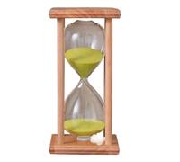Minuterie de sablier, sablier en verre, minuteries de sable de couleur, minuterie de sable décorative avec cadre en bois, horloge de sable de minuterie de sablier vintage, for salle de classe, cuisine