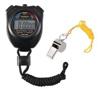 Minuterie de Sport /Digita LCD Timer Chronomètre avec Un Sifflet en Aratuitement , Appliqué au Courir Football Basket Natation