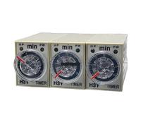 Minuterie de temporisation H3Y-2 12V 24V /AC 110V 220V, relais temporisé 1M - 60 Min avec Base 5A, 1 ensemble(DC 24V,H3Y-2-10 Min)