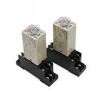 Minuterie de temporisation H3Y-2 AC 220V, 1 pièce, interrupteur de relais temporisé 0-30 minutes/secondes réglable 5A avec prise de Base, bouton rotatif(Voltage AC 24V,0-5 Seconds)